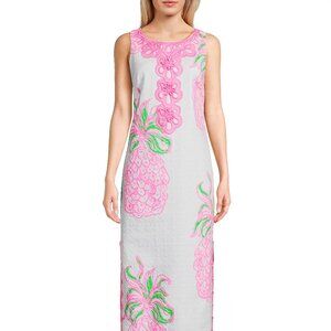 NWT! Rare Marleigh Floral Stretch Cotton Maxi Dress, Size 2